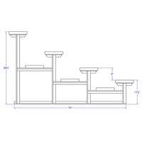 Thumbnail for Bleacher - 15 ft. (4 Row - Single Foot Plank) - Standard, Outdoor