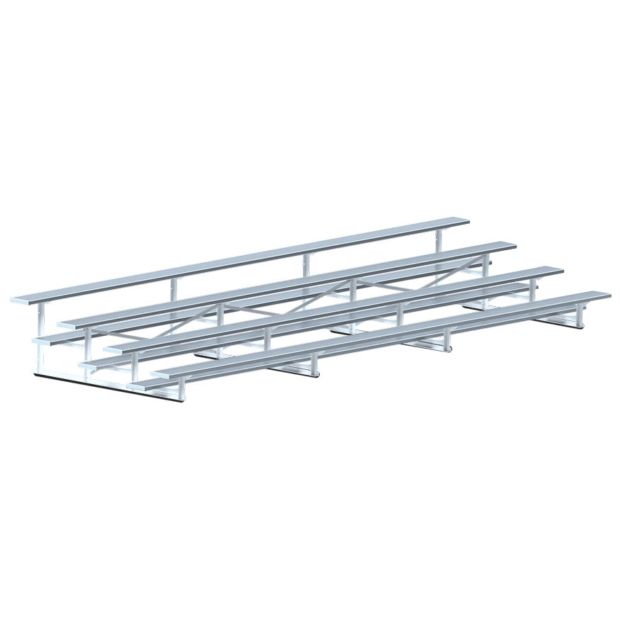 Bleacher - 21 ft. (4 Row - Single Foot Plank) - All Aluminum