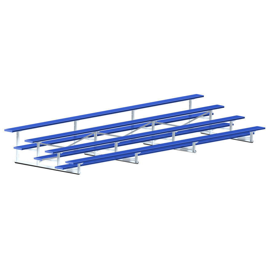 Bleacher - 21 ft. (4 Row - Single Foot Plank) - All Aluminum (Powder Coated)