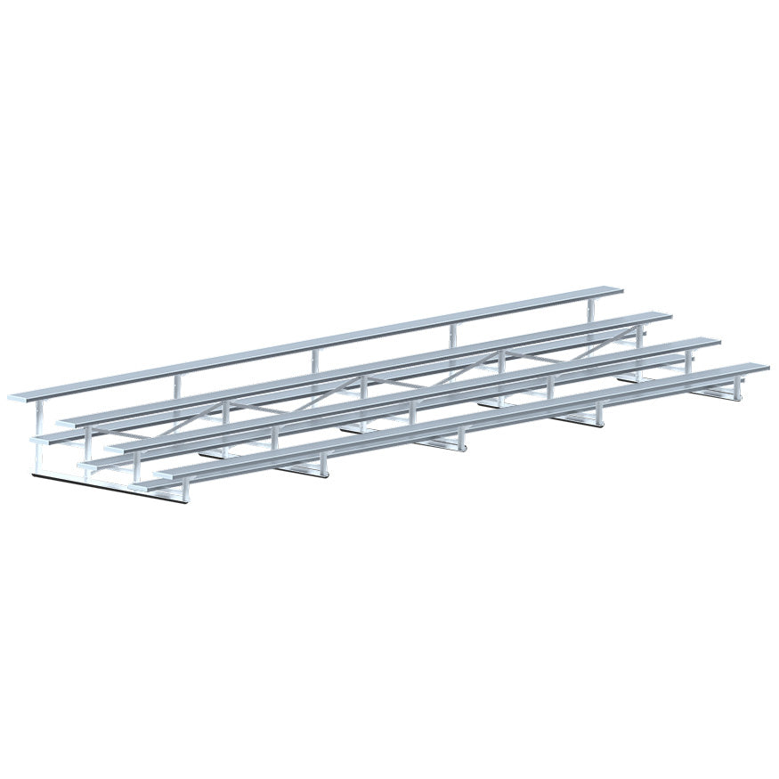 Bleacher - 27 ft. (4 Row - Single Foot Plank) - All Aluminum