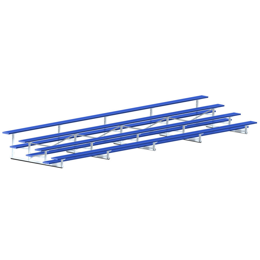 Bleacher - 27 ft. (4 Row - Single Foot Plank) - Standard, Outdoor (Powder Coated)