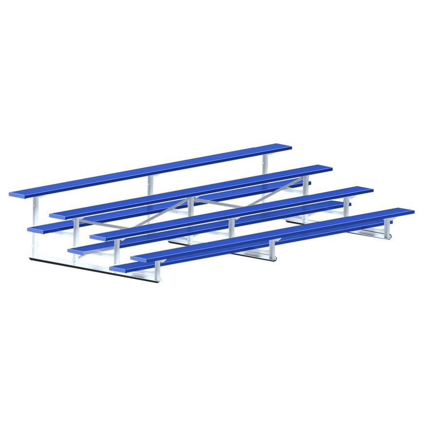 Bleacher - 15 ft. (4 Row - Single Foot Plank) - Standard, Outdoor (Powder Coated)