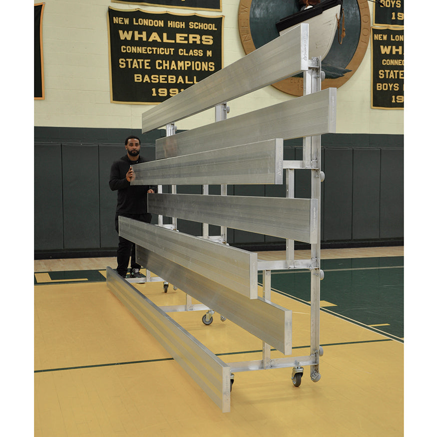 Bleacher - 15 ft. (4 Row - Single Foot Plank) - Tip & Roll