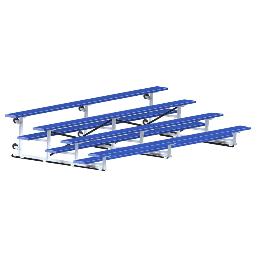 Bleacher - 15 ft. (4 Row - Single Foot Plank) - Tip & Roll (Powder Coated)