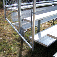 Thumbnail for Bleacher - 21 ft. (5 Row - Single Foot Plank with Chain Link Rail) - Enclosed (Powder Coated)