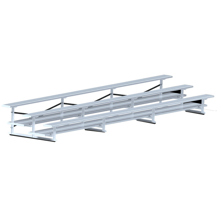 Bleacher - 21 ft. (3 Row - Double Foot Plank) - All Aluminum