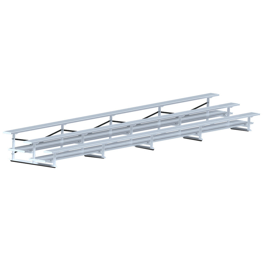 Bleacher - 27 ft. (3 Row - Double Foot Plank) - All Aluminum