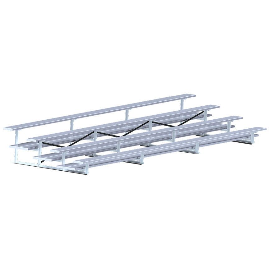 Bleacher - 21 ft. (4 Row - Double Foot Plank) - All Aluminum