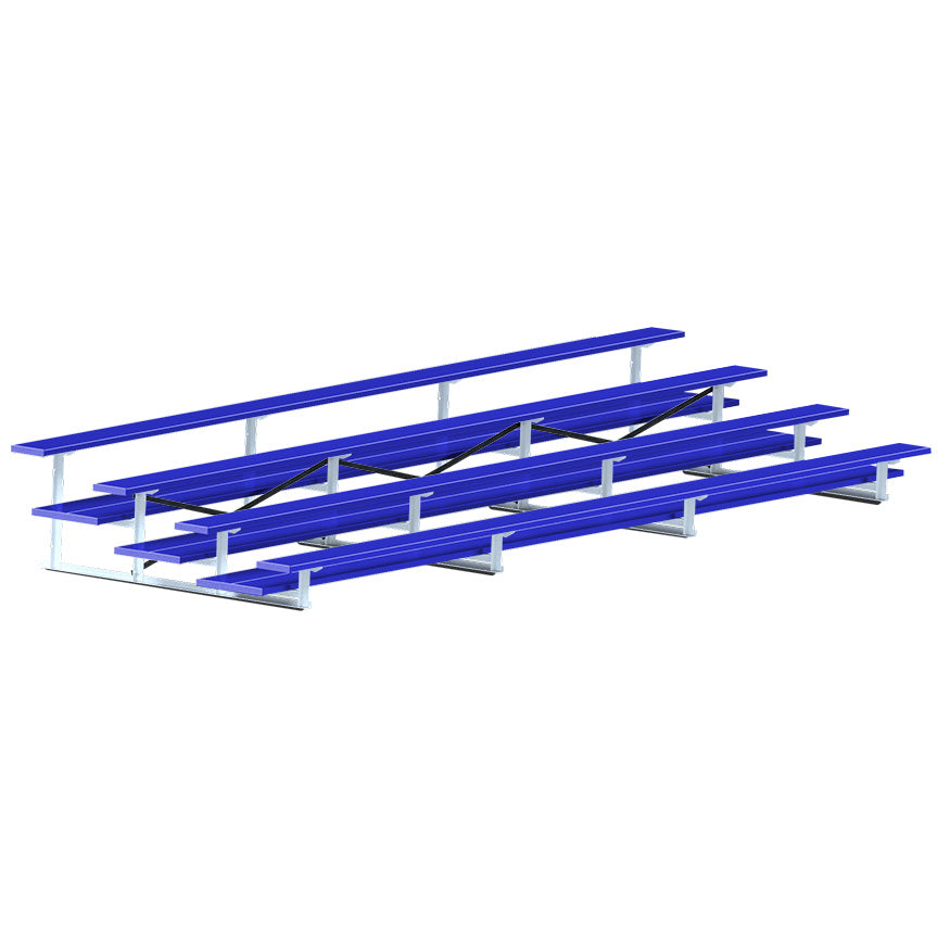 Bleacher - 21 ft. (4 Row - Double Foot Plank) - All Aluminum (Powder Coated)