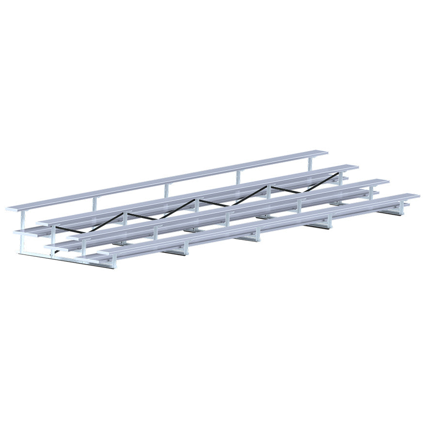 Bleacher - 27 ft. (4 Row - Double Foot Plank) - All Aluminum