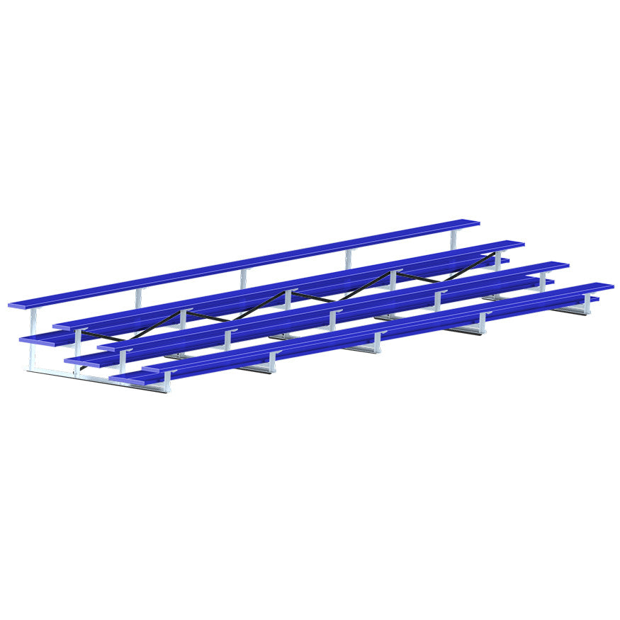 Bleacher - 27 ft. (4 Row - Double Foot Plank) - All Aluminum (Powder Coated)