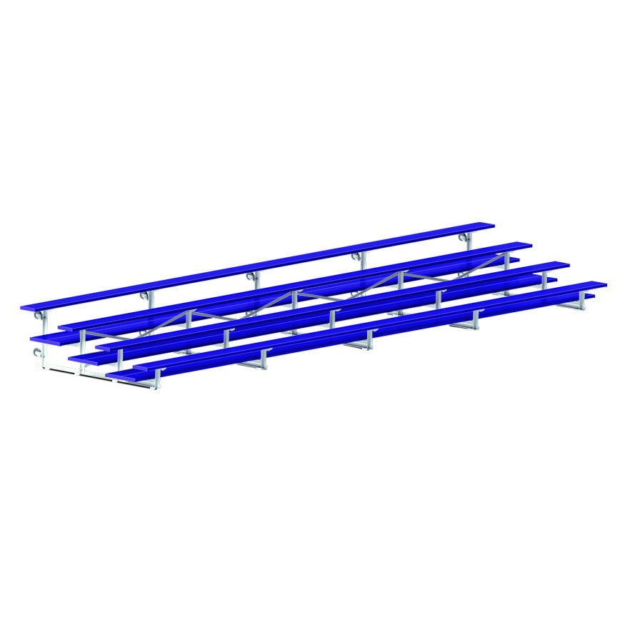 Bleacher - 27 ft. (4 Row - Double Foot Plank) - Tip & Roll (Powder Coated)