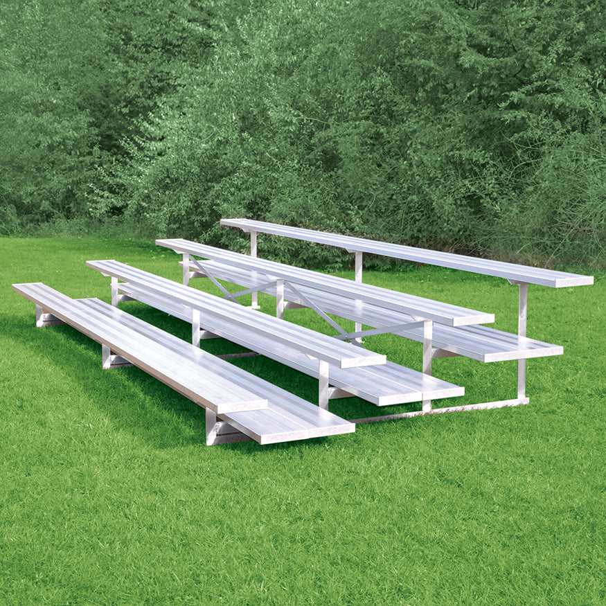 Bleacher - 15 ft. (4 Row - Double Foot Plank) - All Aluminum