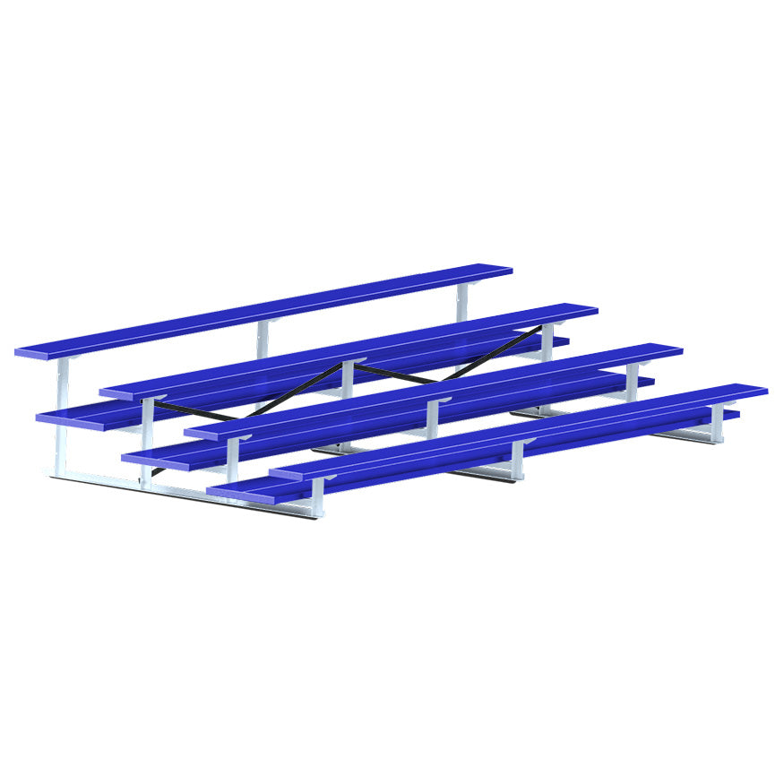 Bleacher - 15 ft. (4 Row - Double Foot Plank) - All Aluminum (Powder Coated)