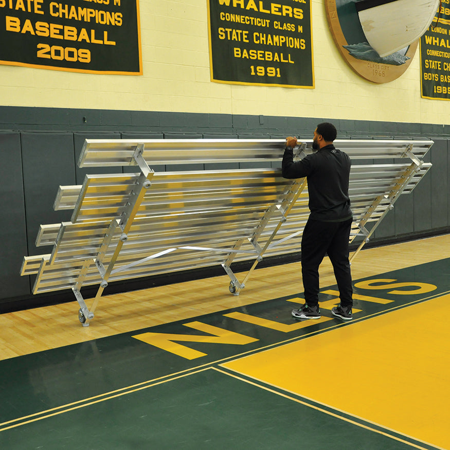 Bleacher - 15 ft. (2 Row - Double Foot Plank) - Tip & Roll