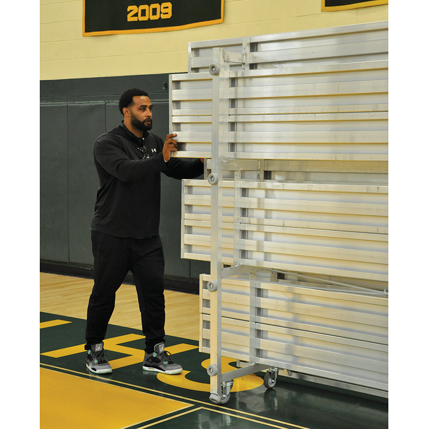 Bleacher - 7-1/2 ft. (2 Row - Double Foot Plank) - Tip & Roll