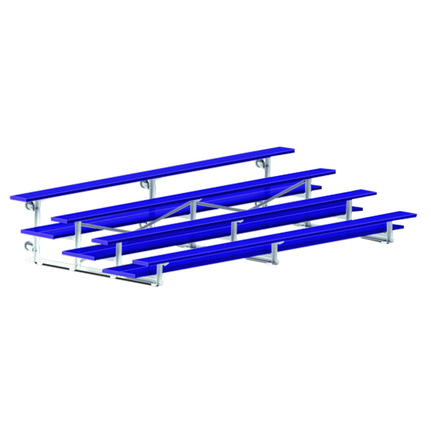 Bleacher - 15 ft. (4 Row - Double Foot Plank) - Tip & Roll (Powder Coated)