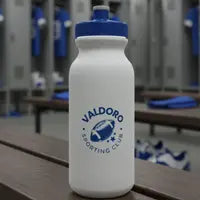 Custom 20 oz sports & bike water bottle with printed name – durable HDPE design