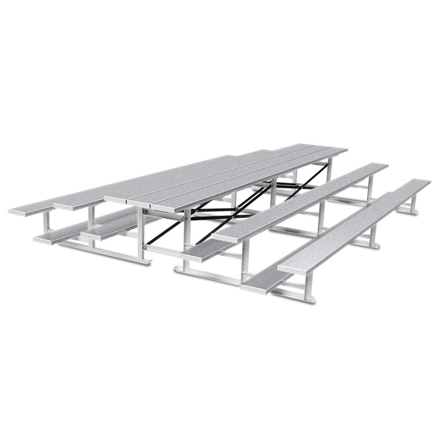 Bleacher - 15 ft. (3 Row - Single Foot Plank) - Back-To-Back