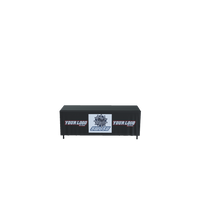 Thumbnail for Black table with a custom table cover featuring a bulldog logo and 