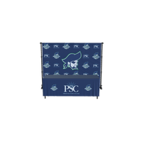 Thumbnail for Custom Pensacola State College backdrop and table cover with logo and mascot.