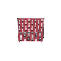 Thumbnail for Red and white custom backdrop and table cover with 