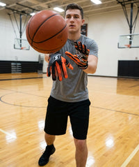 Thumbnail for Chest pass with Hoop Handz weighted basketball gloves
