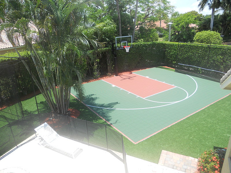 Basketball System - The Church Yard - (4 in. Sq. Pole with 40 in. in.Play Safe in. Area) - 54 in. Aluminum Fan Backboard, Flex Goal