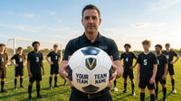 Thumbnail for Coach holding a custom soccer ball with 