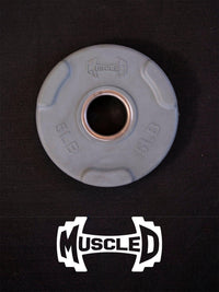 Thumbnail for RUBBER COATED COLORED OLYMPIC PLATES: Rubber Plates, per Pair - Muscle D Fitness - Weights Pairs