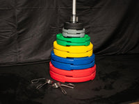 Thumbnail for Muscle D 14 Olympic Plates + Bar + Spring Collars - Local Pick Up Only Deal(Paramount,CA)