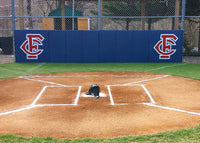Thumbnail for Printed backstop pads behind home plate