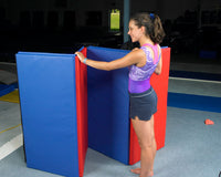 Thumbnail for Gymnast demonstrating folding gymnastics mat