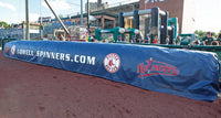 Thumbnail for Infield tarp roller with custom printed cover