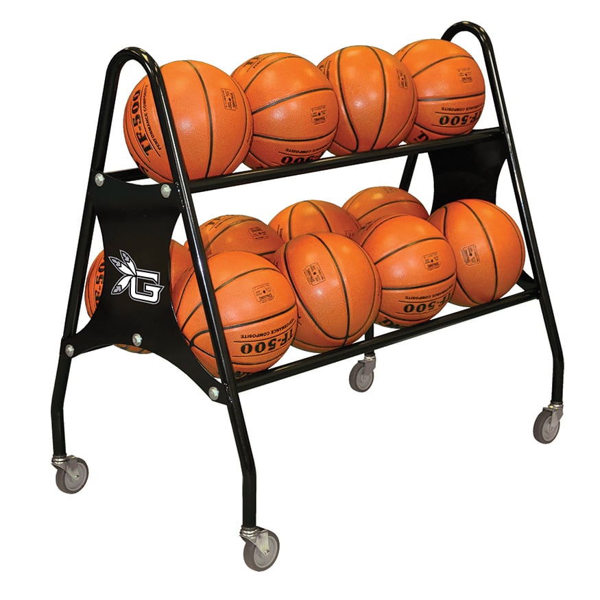 Estante de baloncesto personalizado para 12 pelotas