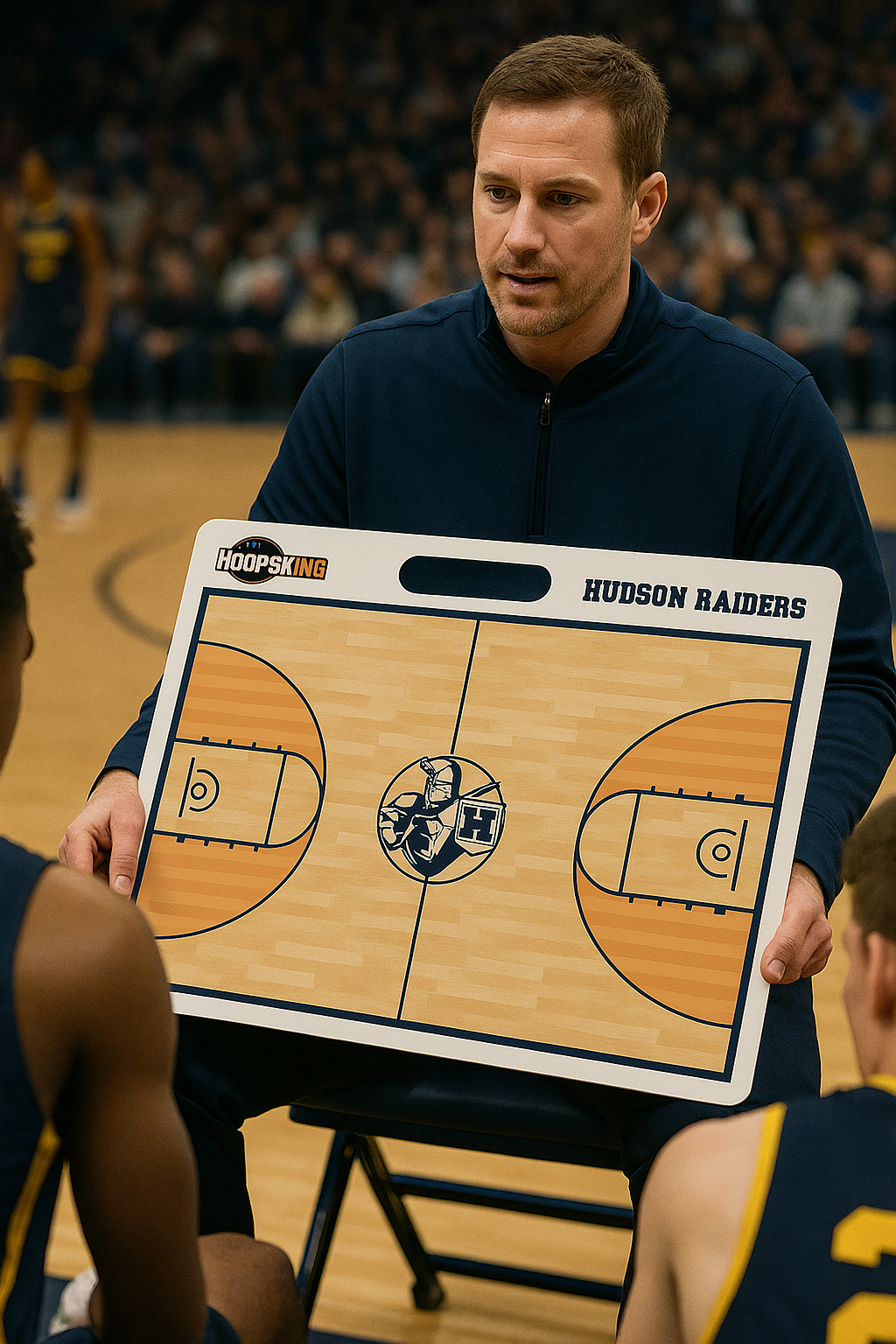 23 X 18 Custom Basketball Coaching Board | 2 Sided| Carry Handle