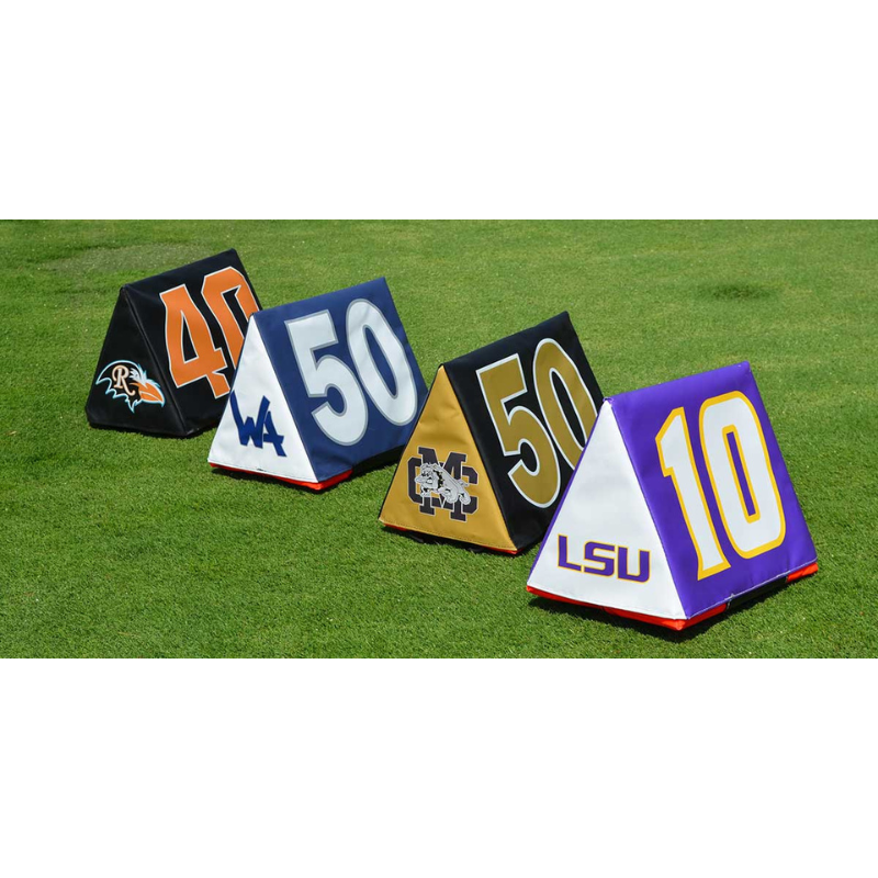 Custom Football Sideline Marker Covers | Set of 11