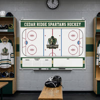 Thumbnail for custom hockey wall mounted whiteboard