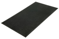 Thumbnail for Plain charcoal nylon door mat with a black rubber border on a white background