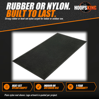 Thumbnail for Plain charcoal nylon carpet door mat with a black rubber border on a white background