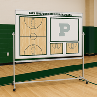 Thumbnail for custom rolling mobile dry erase basketball whiteboard wheels
