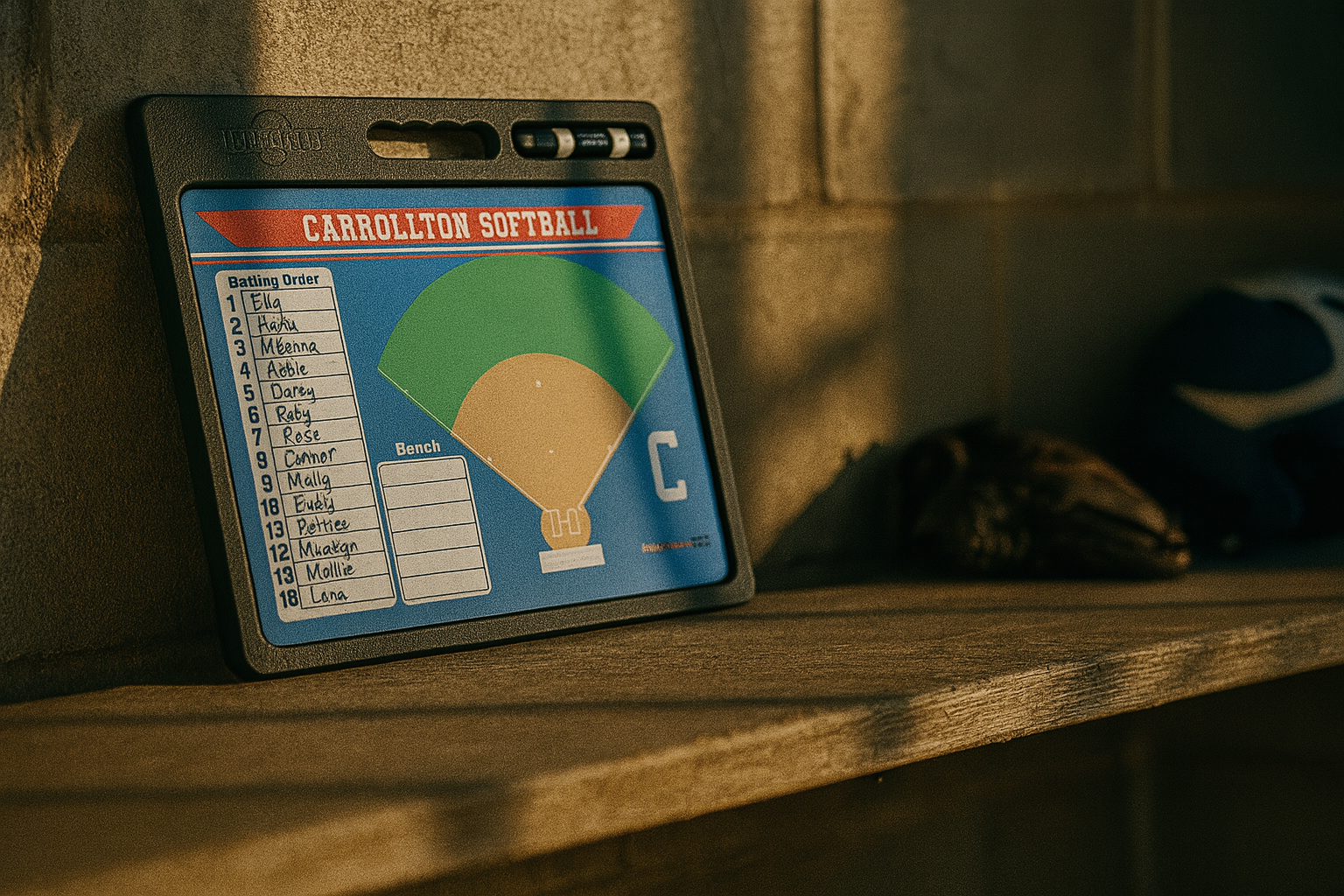 Pizarra blanca personalizada de béisbol o softbol profesional con mango 