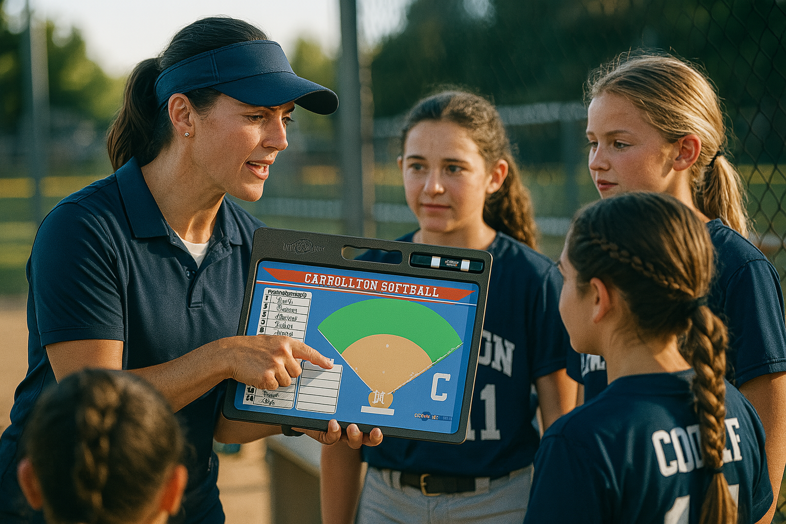Pizarra blanca personalizada de béisbol o softbol profesional con mango 