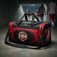 Thumbnail for Red and black duffle bag with 