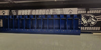 Thumbnail for Custom vinyl wall graphics installed in a locker room with school branding and team graphics