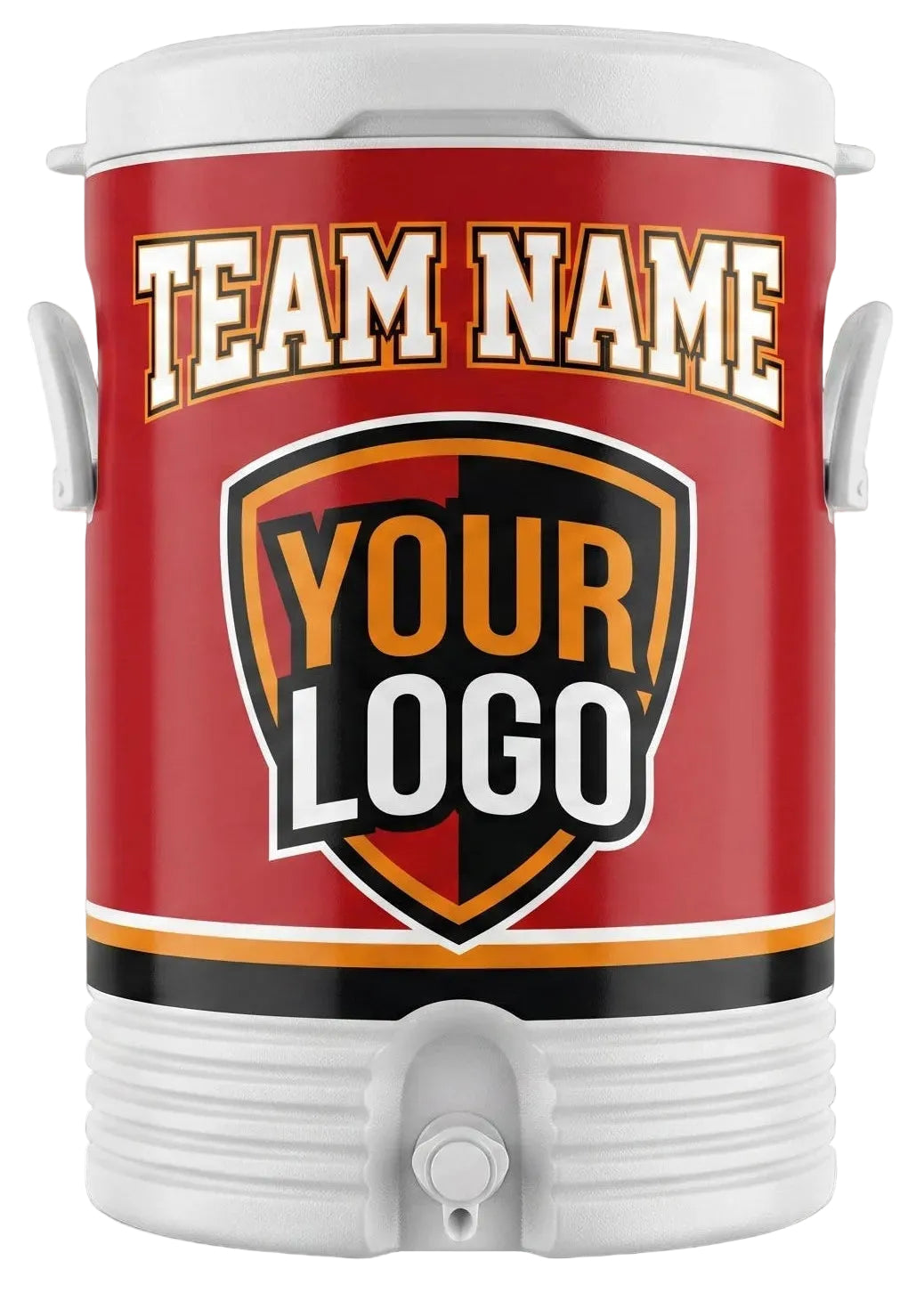 custom water cooler 5 10 gallon sports or small business branding