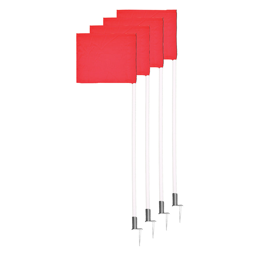 Corner Flags - Deluxe with Spring Loaded Base - (Set of 4)