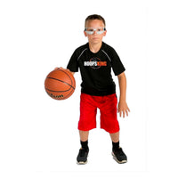Thumbnail for Young player in a HoopsKing shirt wearing dribble goggles and dribbling a basketball in a low stance