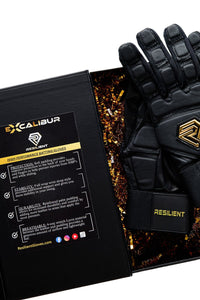 Thumbnail for Excalibur Fastpitch Batting gloves - Black and Gold