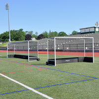 Thumbnail for Field Hockey Goal Package (2 in. x 2 in. Square Aluminum with Bottom Boards) - Official (7 ft.H x 12 ft.W x 4 ft.D) - NFHS, NCAA, FIH Compliant